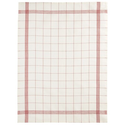 Tea towel, red squares